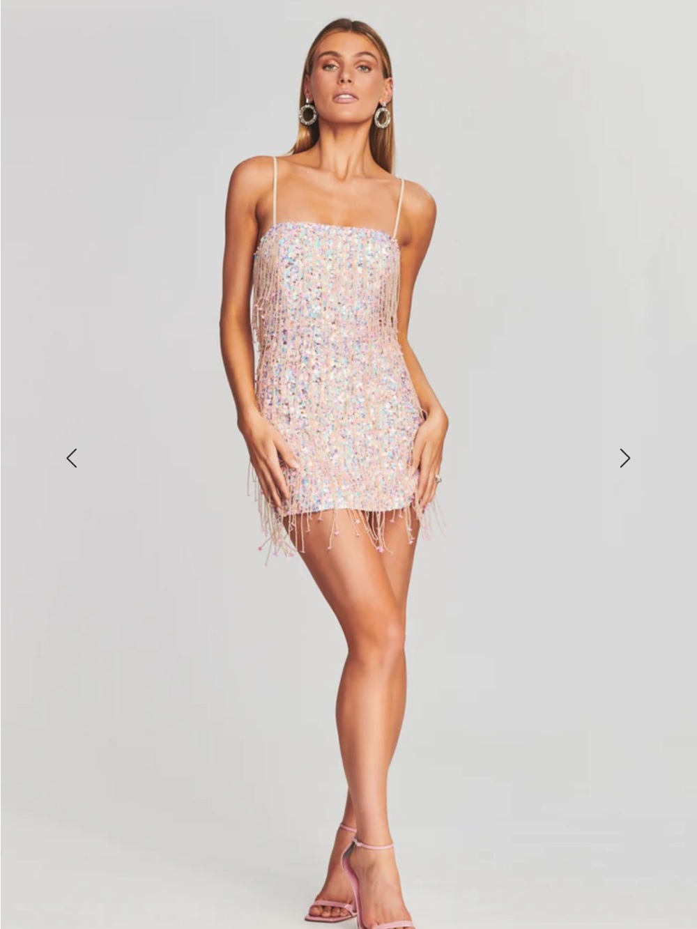 Retrofete Heather Sequin Star Fringe Dress Tutti Frutti